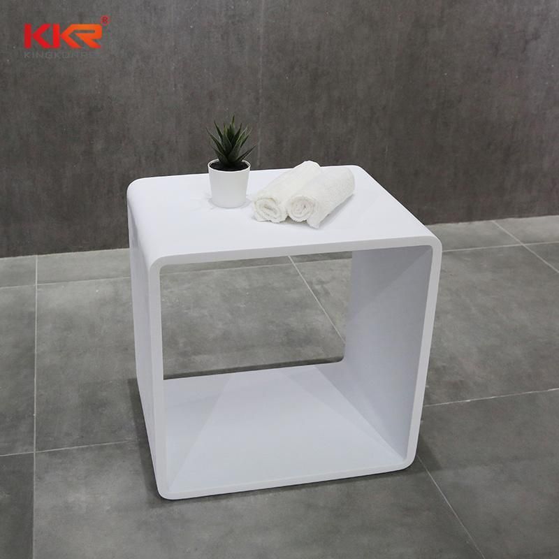 Solid Surface Table Artificial Marble Bar Tables Small Low Corner Table for Bathroom