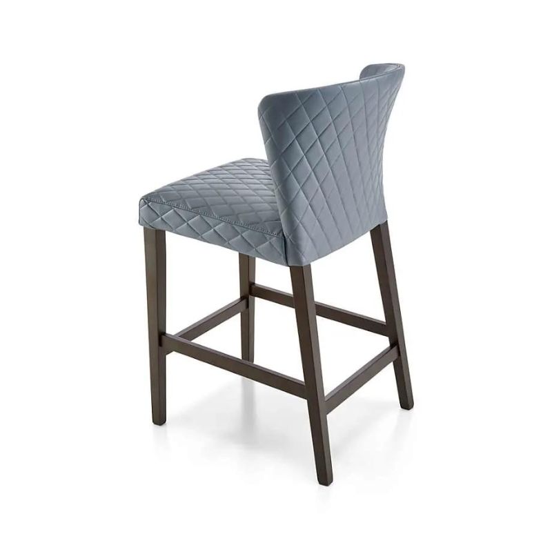 New Luxury Modern Solid Wood Cafe Bistro Bar Stool Chair with Fabric or Leather Seat