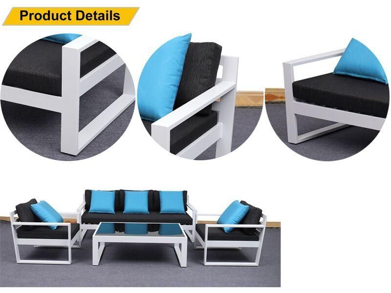 Chinese Modern Outdoor Garden Home Furniture Aluminum Leisure Balcony Set Armless Chair