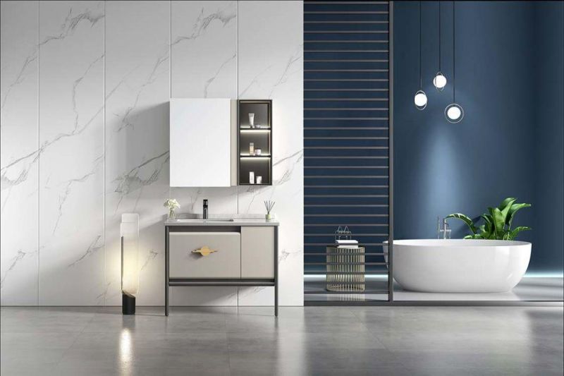 Hangzhou Wholesale Home Use Wall-Mounted Bathroom Furniture Set with Waterproof Storage Mirror Sink