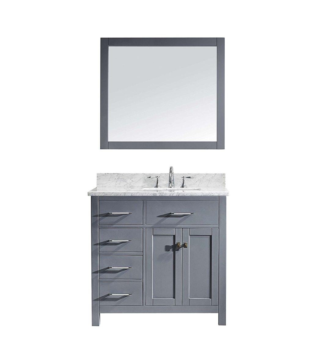 Espresso American Oak Wood Modern Bathroom Cabinet