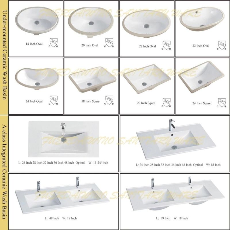 Modern Style Double Sinks Freestnding Bathroom Cabinet Furniture