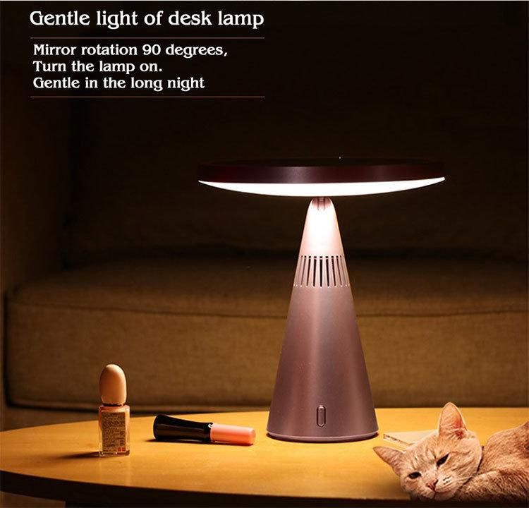 New Items Table Lamp Bluetooth Speaker Bling Mirror with Touch Sensor for Makeup