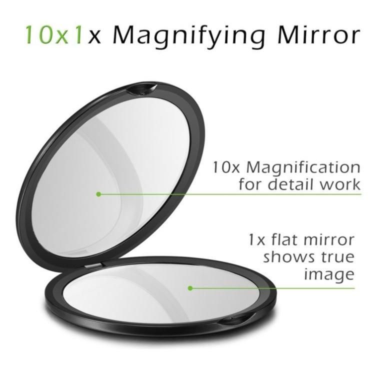 Round Double Sides 1X/10X Magnifying Pocket Mirror