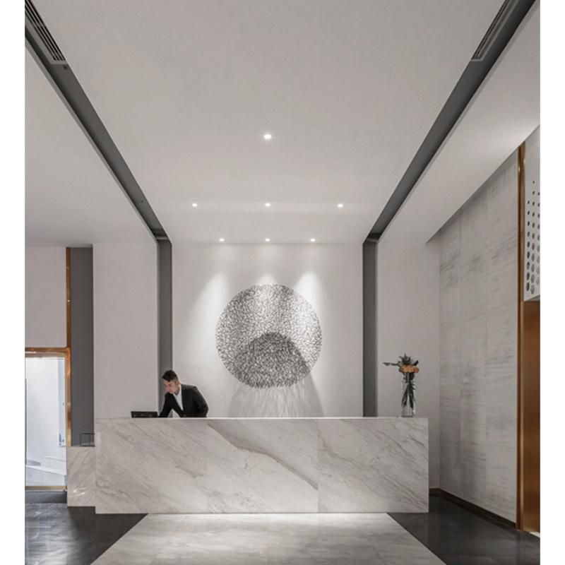 Hotel Public Furniture Carrara Marble Reception Counter Furniture