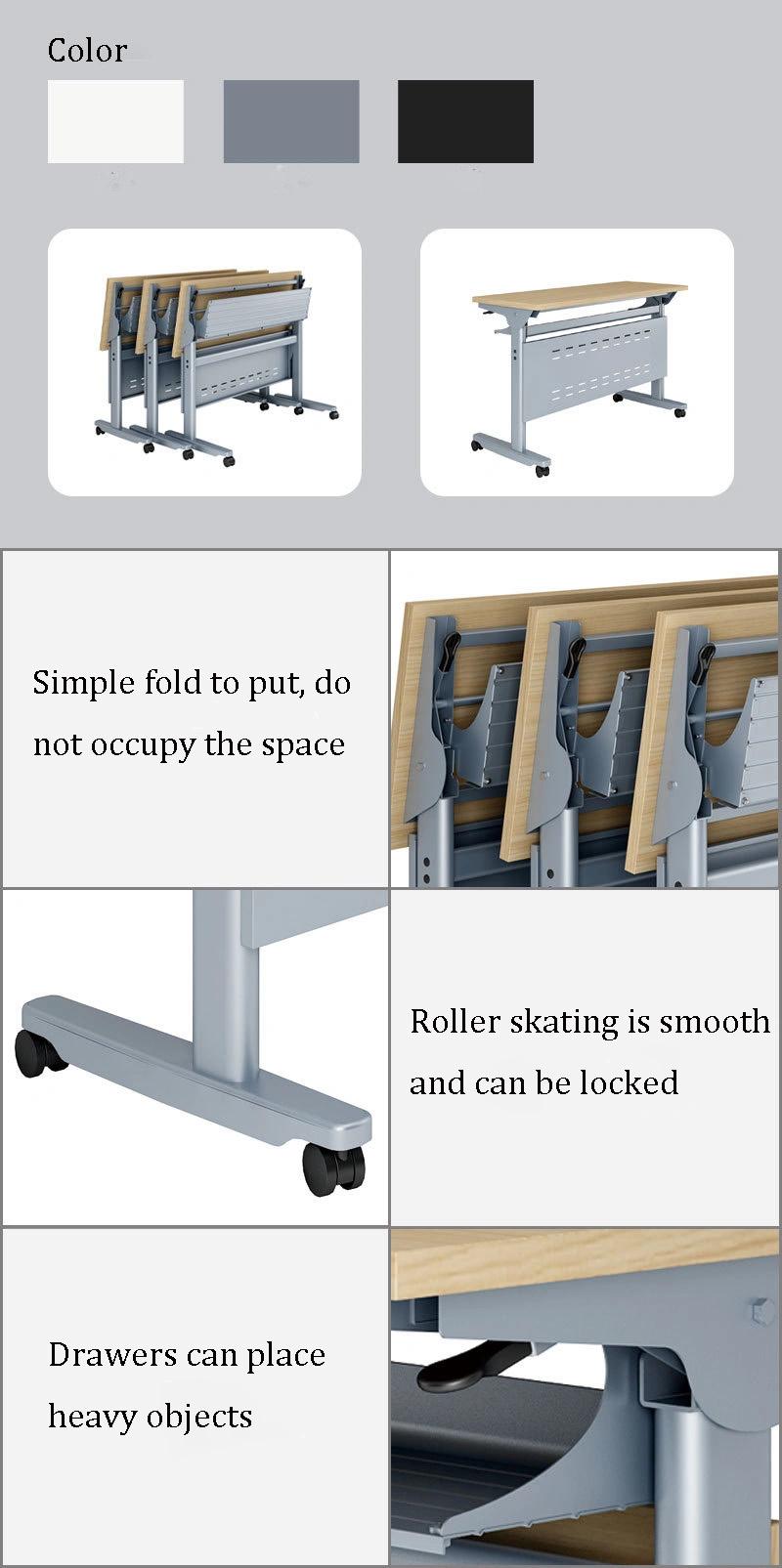 Movable Modern Home School Office Study Desk Training Desk Adjustable Desk Office Desk