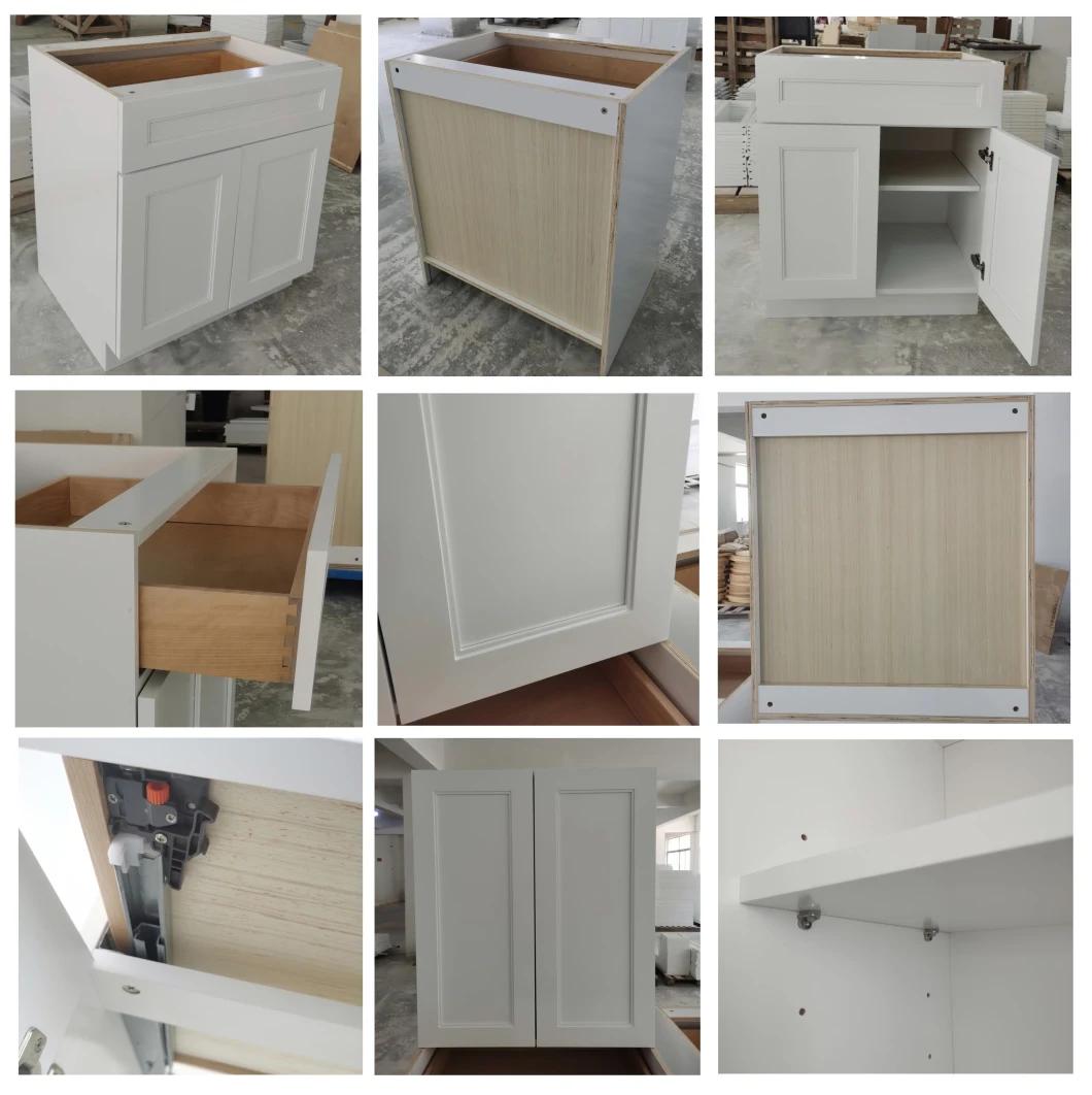 Manufacturer Customized Kitchen Cupboard Grey and White Kitchens New Cabinets