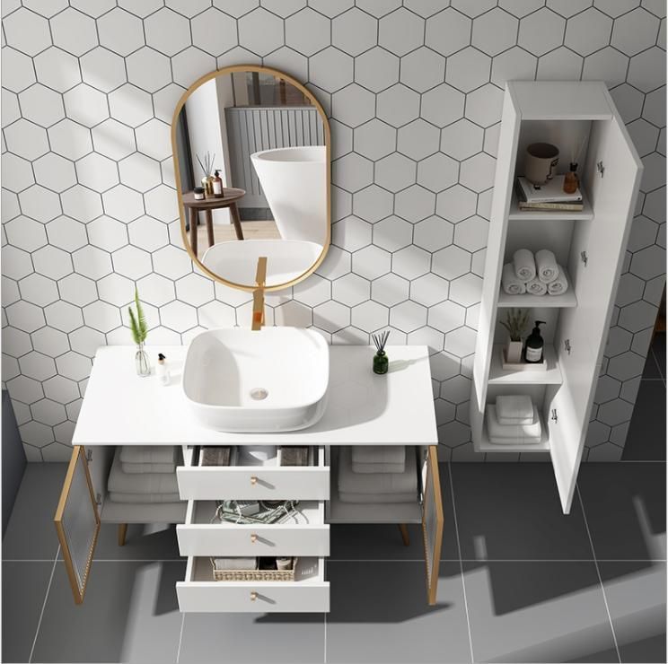 Light Luxury Bathroom Cabinet Combination Floor Type Modern Simplicity