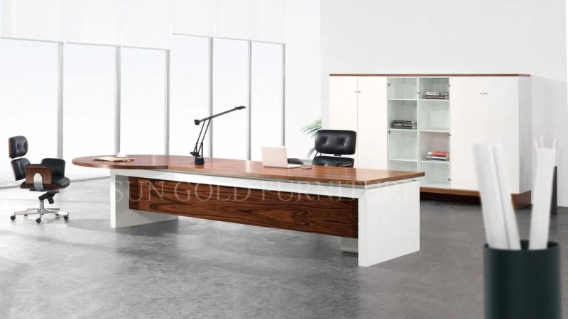 Simple Design Melamine Office Desk with Vice Cabinet (SZ-ODL311)