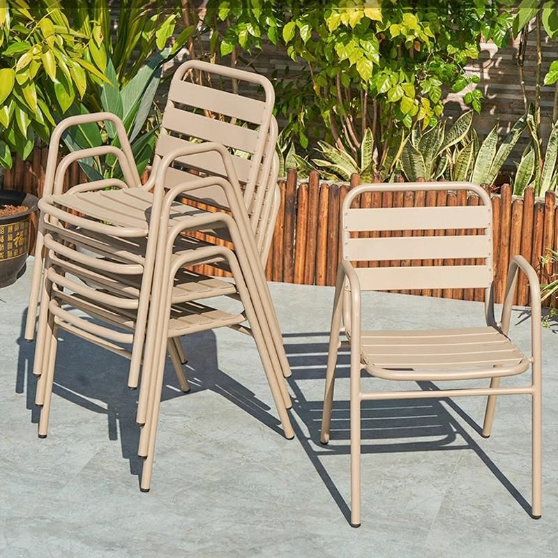 Modern Metal Aluminium Frame Outdoor Arm Garden Chairs