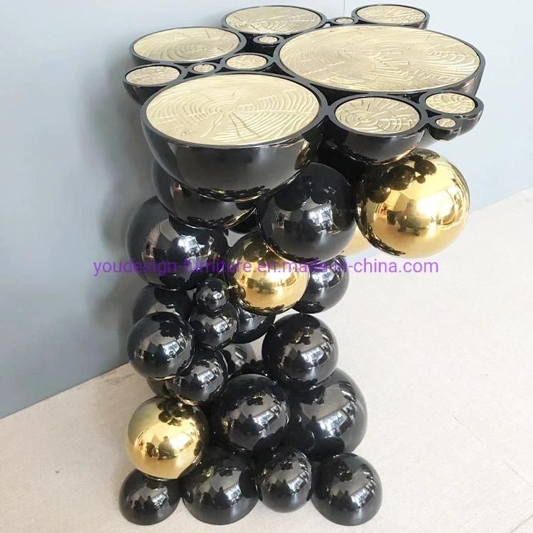 Living Room Ball Shapped Side Coffee Table Gold-Plated Ball Coffee Side Table Modern Furniture with Factory Price