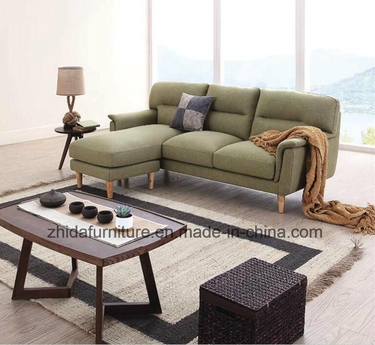 Fabric Small Couch with Colourful Cushions for Living Room