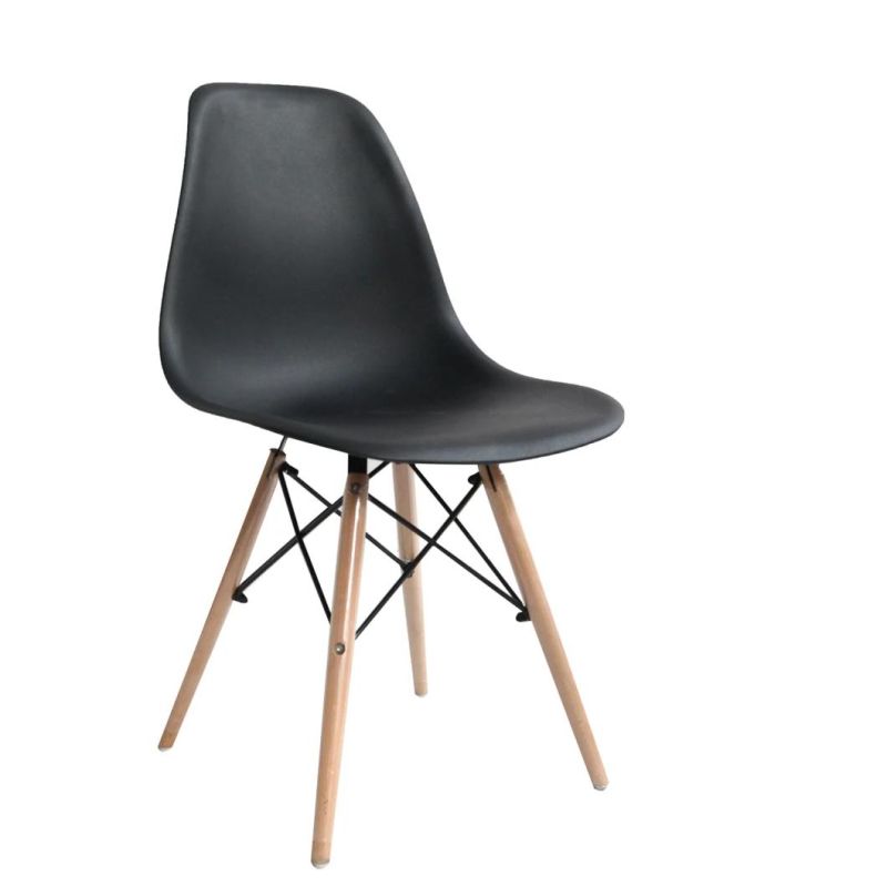 Wholesale Hot Selling Wooden Leg Modern Nordic Plastic Dining Chair