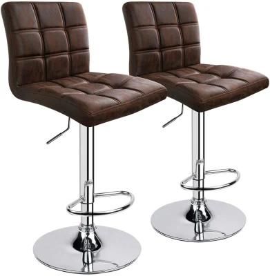 Chromed Legs Bar Chair