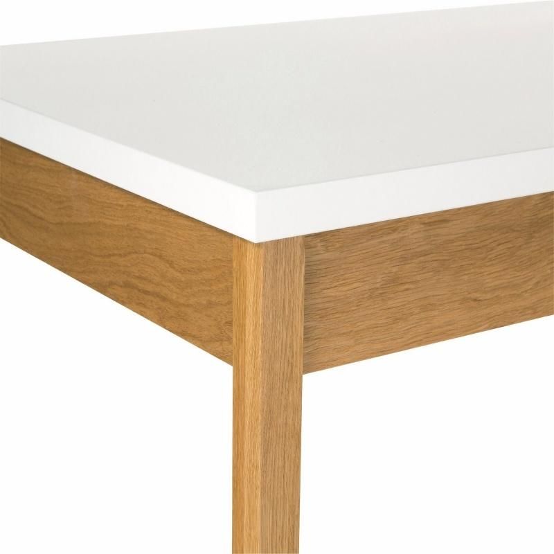 White Rectangular Smooth High-Quality Simple Modern Wooden Table Furniture for Dining Room