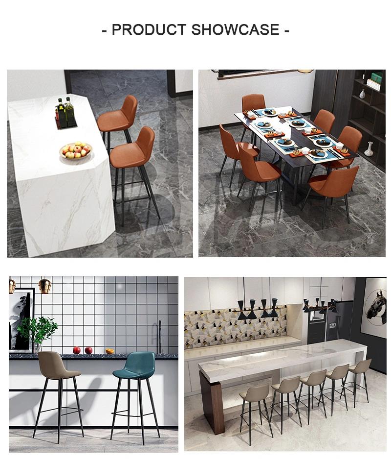 Modern Restaurant Bar Stool Hotel Furniture Leather for Kitchen Island