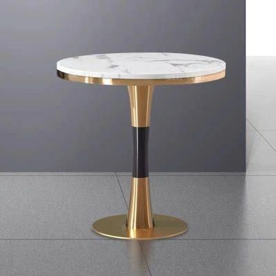 Luxury Coffee Furniture Diner Modern Hotel Round Metal Table