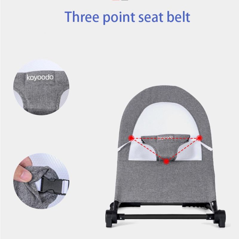 Popular Seat Belt Family Bedroom Folding Crib Rocking Chair Skin Friendly and Soft Protective Newborn Safety Rocker