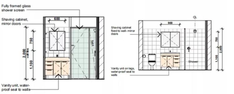 Modern Bath Waterproof Wooden Wall Mounted Bathroom Vanity / Double Sink Bathroom Cabinets