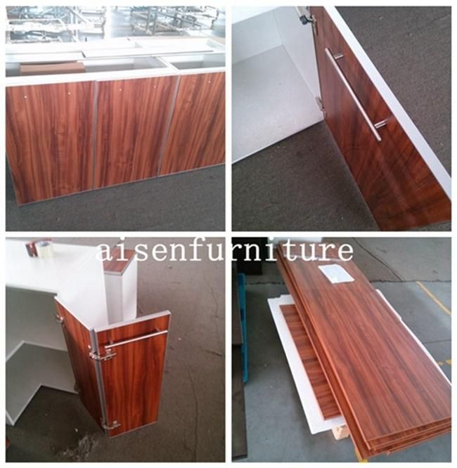 Simple Cozy Home China Factory Customized Design Modern Wood Look Melamine Kitchen Cabinets