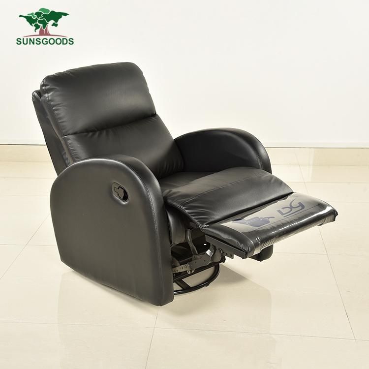 Modern Designs Black Leather Home Theater Multifunctional Push Back Electric Recliner Sofa