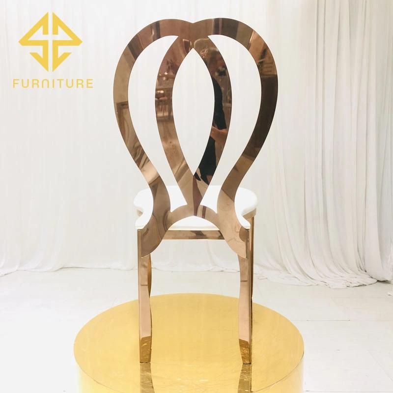 Wholesale High Quality Luxury Gold Butterfly Back Dining Chair for Banquet Use