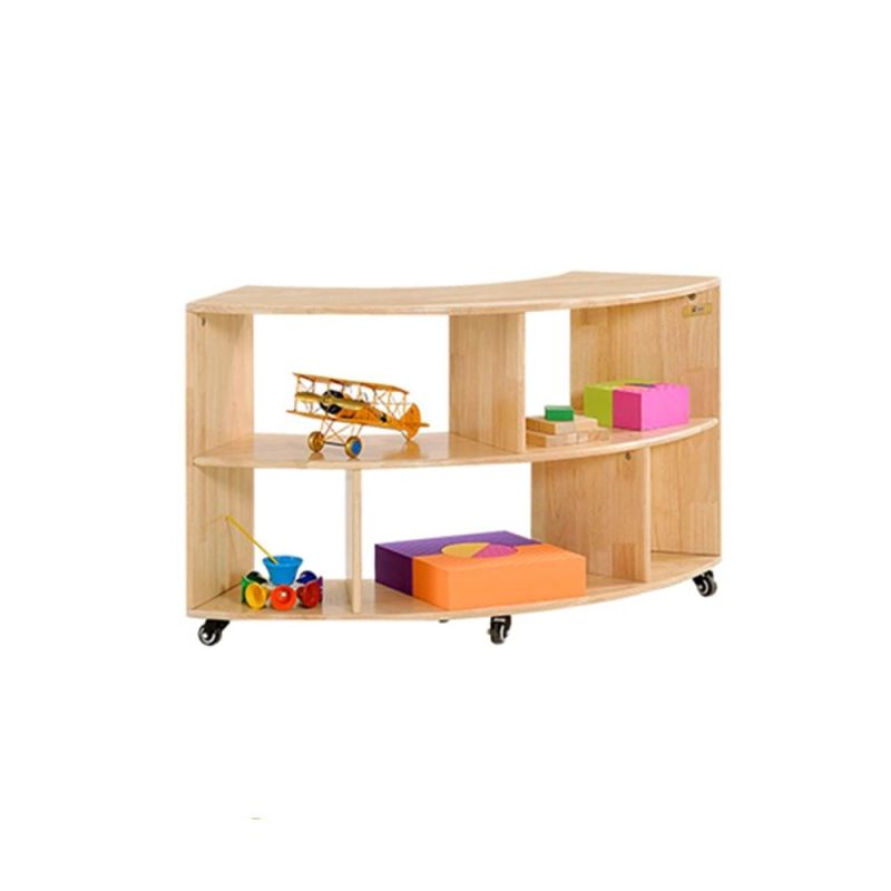 Preschool and Kindergarten Child Bookshelf and Bookcase,Movable Wooden Display Cabinet,Playroom Furniture Kids Toy Storage Cabinet,Living Room Wardrobe Cabinet