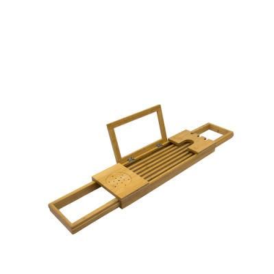 Modern Natural Bamboo Bath Rack Bridge Bathtub Caddy