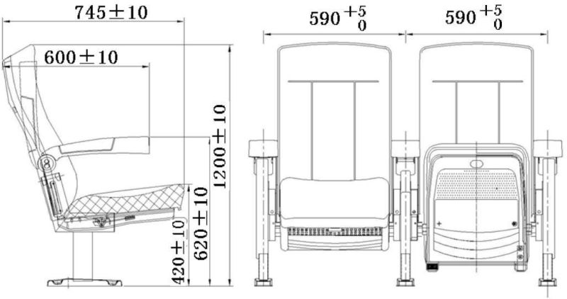 Media Room Multiplex 2D/3D Reclining Auditorium Movie Theater Cinema Seating