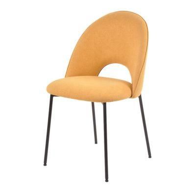 Cheap Modern Fabric Round Back Soft Dining Chair