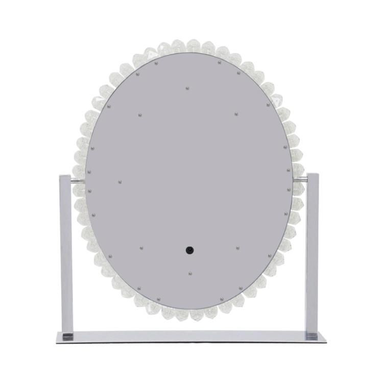 New Design Oval LED Crystal Make up Mirror for Home Decor