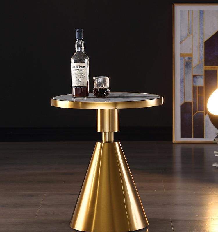 Fashion Design Metal Furniture Titanum Marble Coffee Table