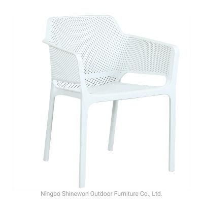 Wholesale Outdoor Furniture Modern Style Garden Furniture Greenbay Plastic Chair Eco-Friendly PP Armrest Dining Chair