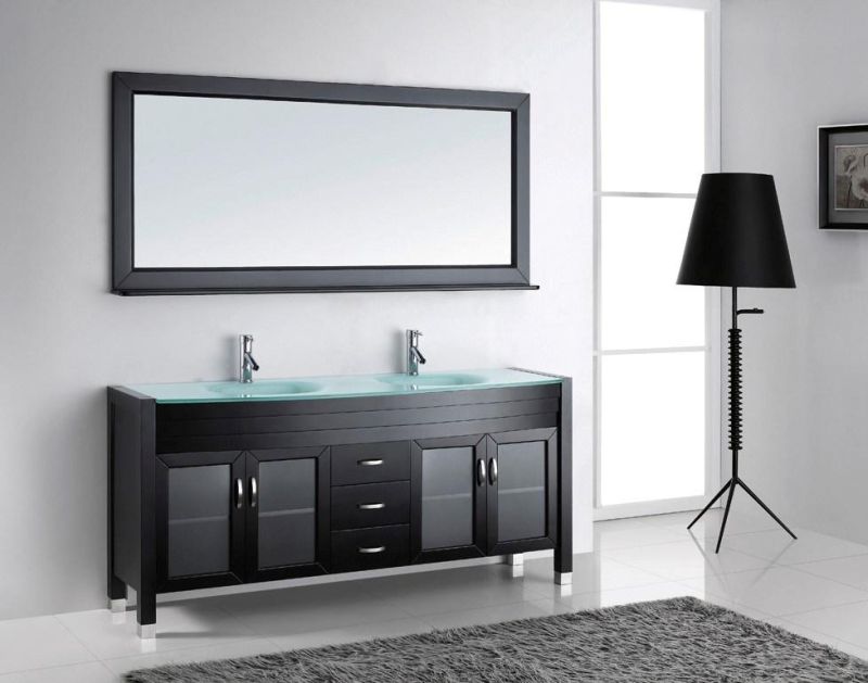 Solid Wood Modern Simple Wall Mountained Combination Bathroom Vanity