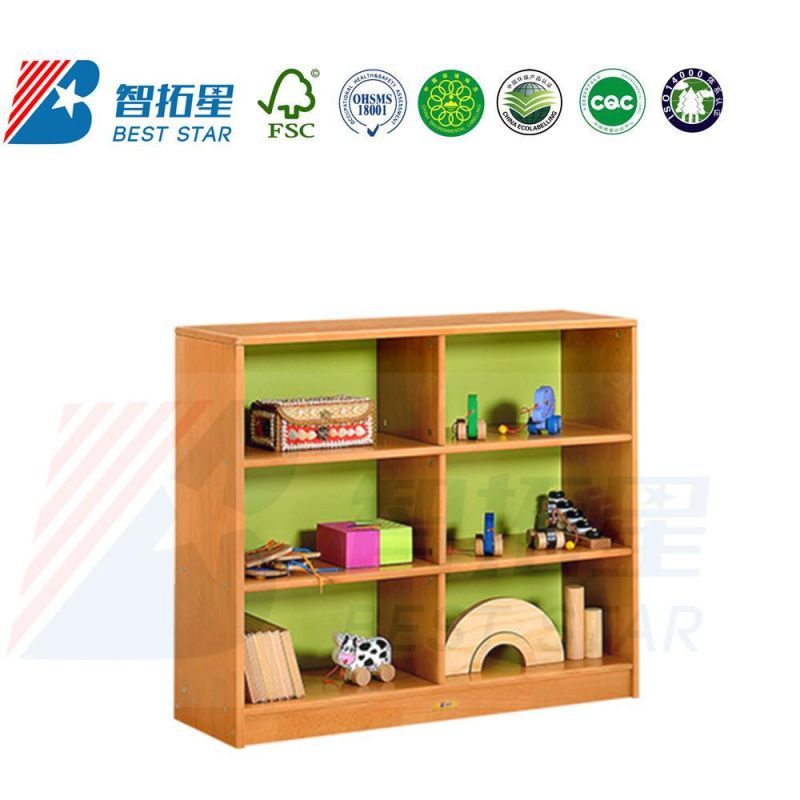 Kindergarten Kids Wooden Modern Cabinet, Nursery and Daycare School Cabinet, Kids Classroom Furniture for Preschool, Baby Toy Storage Cabinet