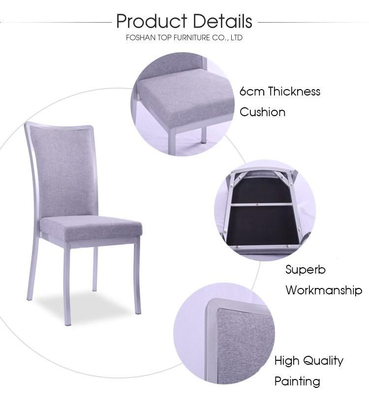 Foshan Manufacturers Hotel Furniture Wholesale Luxury New Design Upholstered Stacking Aluminum Wooden Like Hotel Banquet Chair