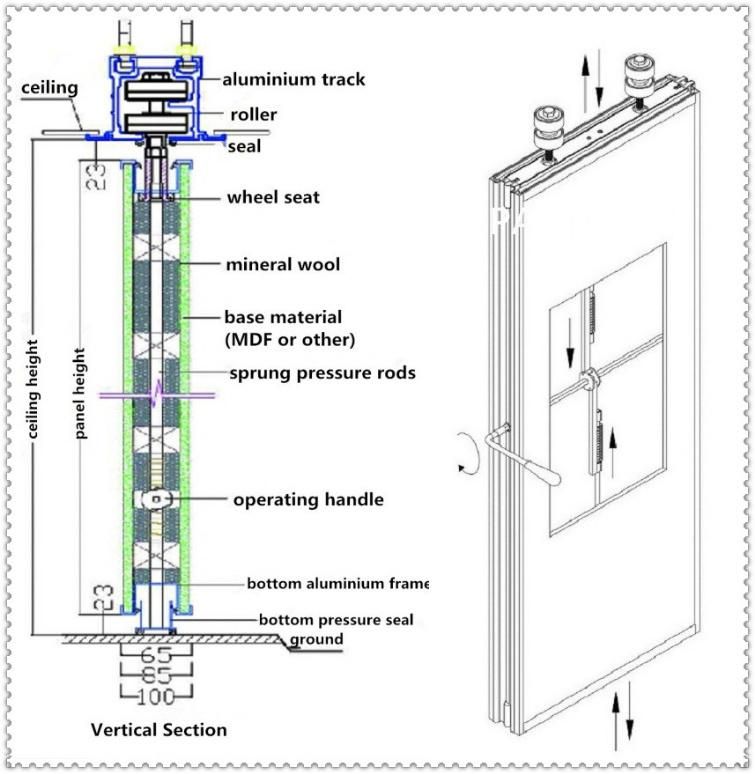 Modern Aluminium Sliding Track Hotel Movable Wall Acoustic Partition Walls