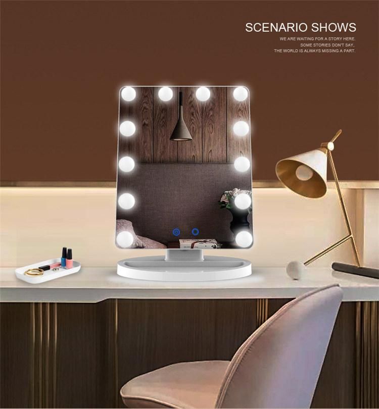 High-End Desktop Hollywood Vanity Mirror for Bathroom