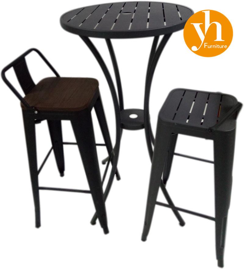 Modern Garden Restaurant Outdoor Patio Furniture French Style Cafe Bamboo Look Bar Chair