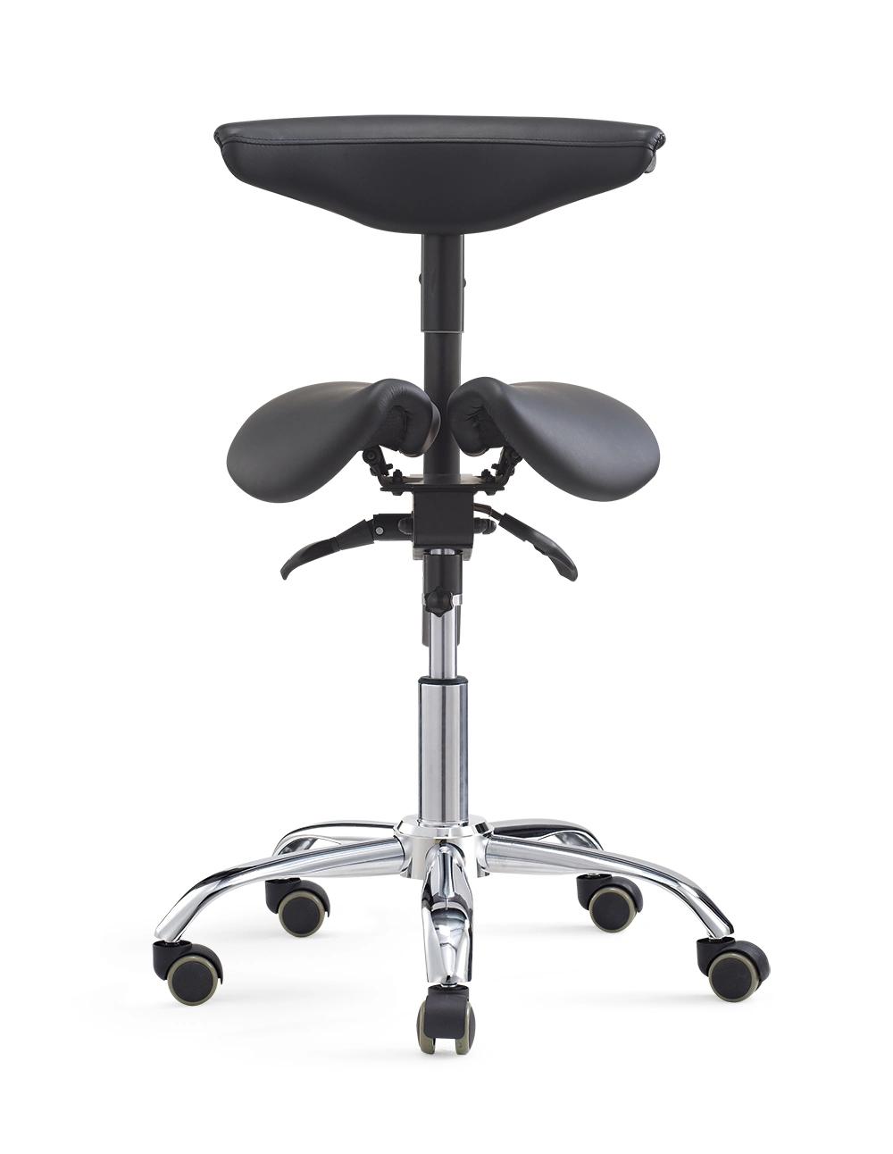 New Design Saddle Seat Stool Office Chair with Adjustable Swivel Backrest