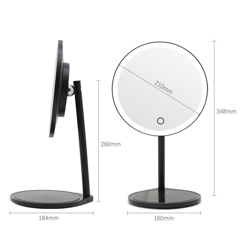 Smart Wireless Charger 3 in 1 Table Lamp LED Makeup Mirror