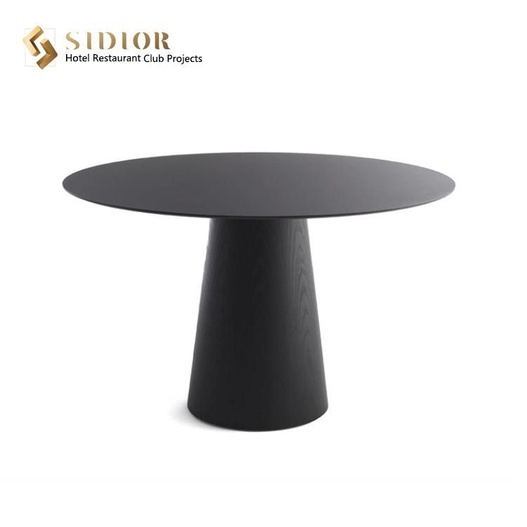 Wholesale Luxury Modern Restaurant Cafe Furniture Plywood Top Round Dining Table