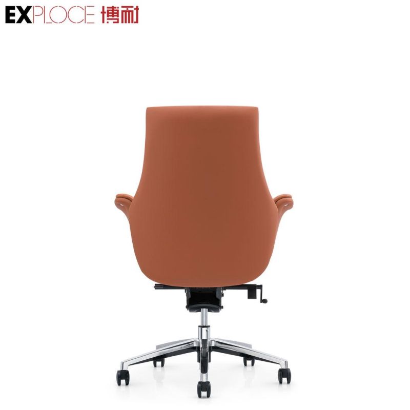 Elegant Design High Back PU Modern Fancy Metal and Leather Chair Dining Office Chair Living Room Kitchen Furniture