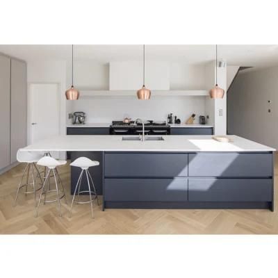 Modern Design Oak Solid Wood Blue Painting Kitchen Cabinets