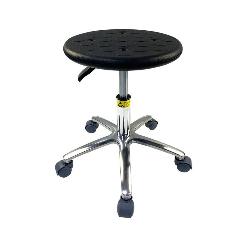 Height Adjustable Rotary Stool Plastic Seat Metal Chair Base Lab Stool