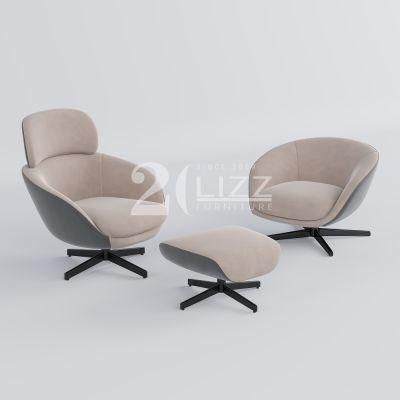 White Fabric Modern Home Office Furniture Living Room Black Stainless Steel Chair Set