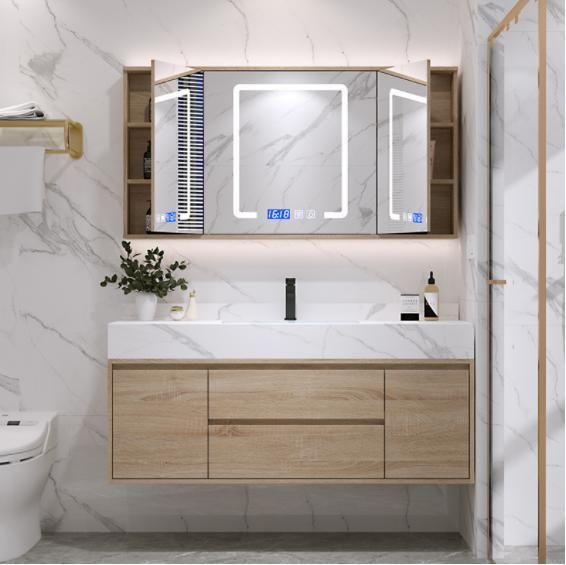 Balcony Washing Machine Washbasin Integrated Cabinet Combination Light Luxury Rock Board Bathroom Cabinet Toilet Wash Table Customization