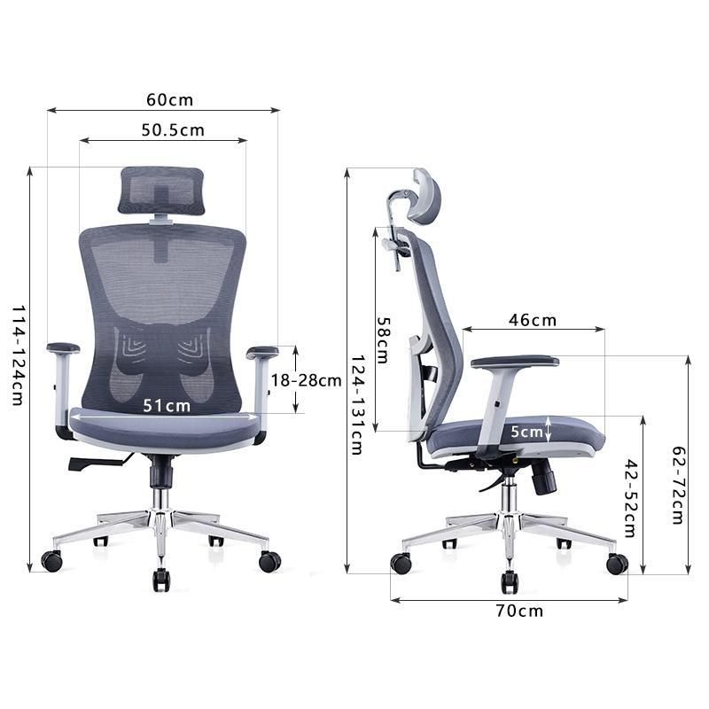 High Quality Ergonomic Executive Adjustable Height Mesh Swivel High Back Office Chair