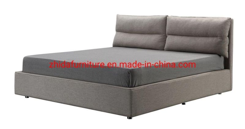 Wholesale Modern Design Home Furniture King Size Bed with Night Stand