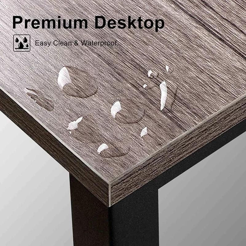 Metal Legs Table Desk with Storage Shelves for Study 120cm Home Office Bookshelf with Space Saving Design Computer Desk